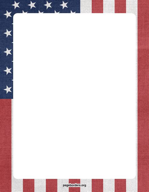 American Flag Page Border