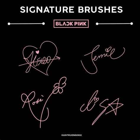 Signatures Of Blackpink Members Blackpink Blackpink Members Signature
