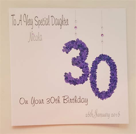 Best gifts in the world · handpicked gift ideas · trusted brands only Large Personalised 30th Daughter Birthday Card ANY AGE ANY PERSON ANY COLOUR | Lisa Donald Creative