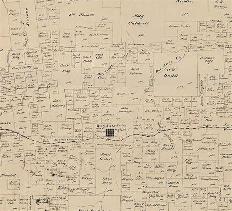 1901 Farm Line Map Of Fannin County Texas Etsy