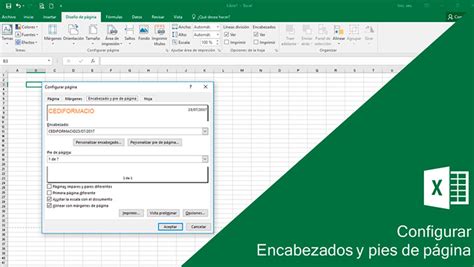 Encabezados y pies de página en Excel parte I CEDIFORMACIO