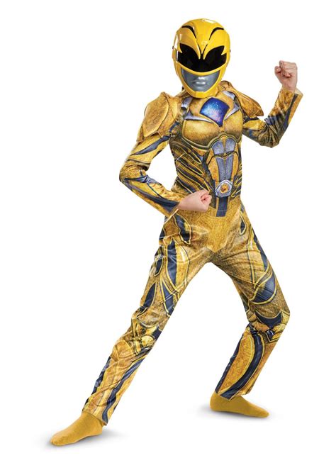Power Rangers Movie Yellow Ranger Kids Costume Superhero Costumes