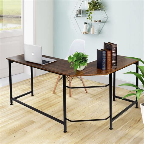 All desks can be shipped to you at home. VECELO Home Office Desk Modern Style L-Shaped Corner ...