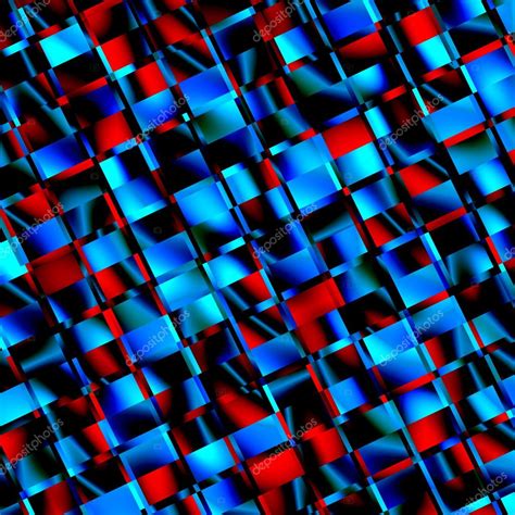 Abstract Red Blue Pattern Colored Mosaic Background