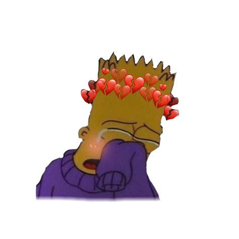 Bart Aesthetic Crying Bartsimpson Hearts Heartcrown