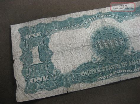 1899 One Dollar 1 Large Bill Black Eagle Silver Certifiacte Note Sandh