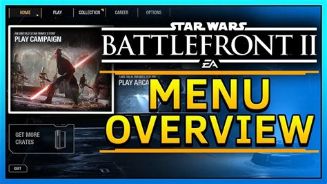 Menu Overview Star Wars Battlefront 2 Menu In Depth Look Youtube