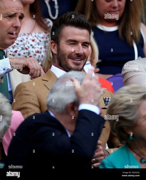 David Beckham N Day Ten Of The Wimbledon Championships At The All
