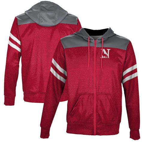 Mens Scarlet Newberry College Wolves Full Zip Hoodie