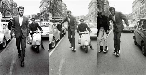 Operamini edit by amir karma : Roma 1965 - Clint Eastwood in skateboard a Via Veneto. : italy