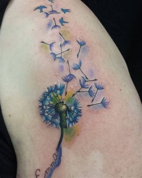 Emily Hefley On Instagram Watercolor Dandelion Tattoo