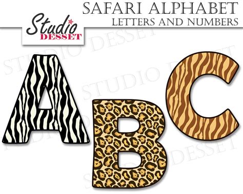 Free Printable Safari Alphabet Letters