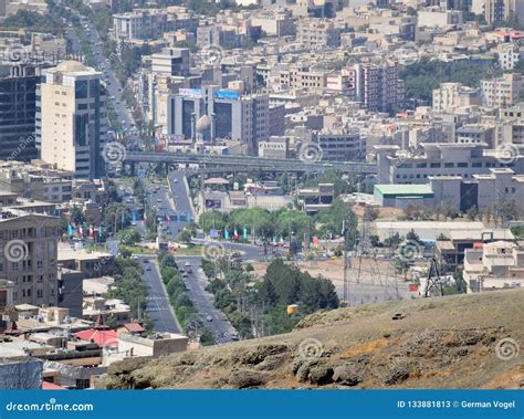 Karaj Iranian City Urban Skyline Aerial View Editorial Stock Photo