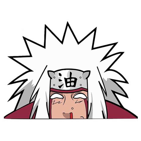 Naruto Jiraiya Nosebleed Vinyl Car Peeker Sticker Little Sticker