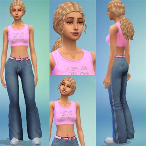 Maxis Match Lookbooks Pink Barbie Y2k Look Links To Cc Hair