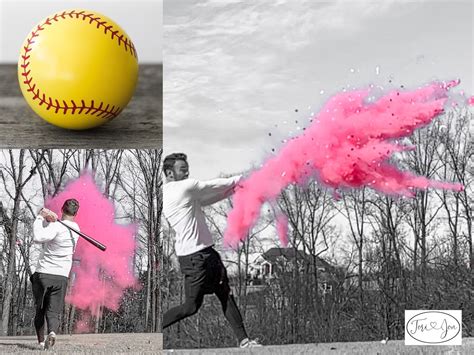Softball Gender Reveal Softball Powder And Or Confetti Etsy