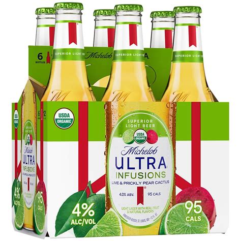 Michelob Ultra Lime Cactus Beer 12 Oz Bottles Shop Beer And Wine At H E B