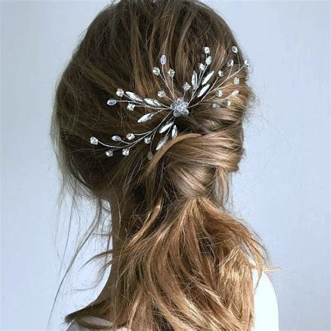 Crystal Bridal Hair Pins Silver Wedding Hairpin Rhinestone Etsy Silver Wedding Hair