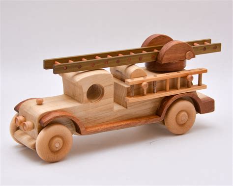 Firetruck F0003 Handmade Wooden Toy Vehicle Truck By Springer Wood
