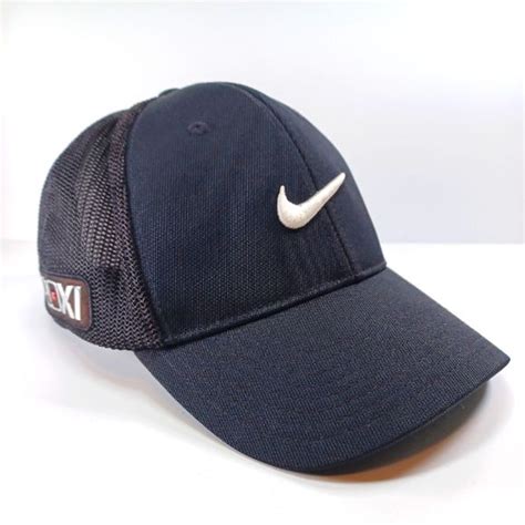 Nike Golf 20xi Vrs Flexfit Trucker Mesh Hat Black White Swoosh Size Ml