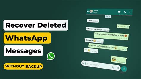 How To Recover Deleted Whatsapp Messages Without Backup Youtube