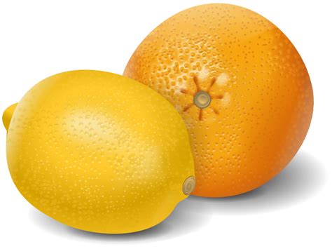 Free Clipart Lemon Orange Fruits Keistutis