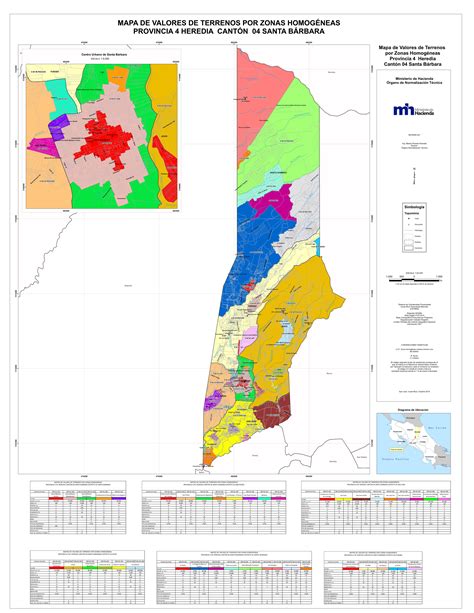 Mapa De Valores De Terrenos Por Zonas Homog Neas Provincia Heredia