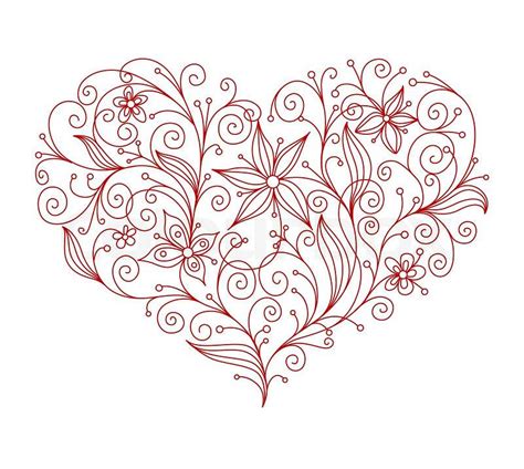 Abstract Flower Heart Stock Photo Colourbox