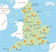 Map of England | England Regions | Rough Guides | England map, England ...