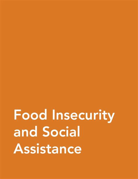 Food Insecurity And Social Assistance Proof