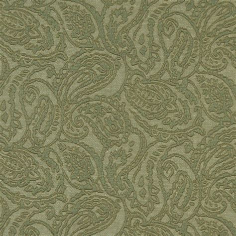 Green Traditional Paisley Woven Matelasse Upholstery Grade Fabric By