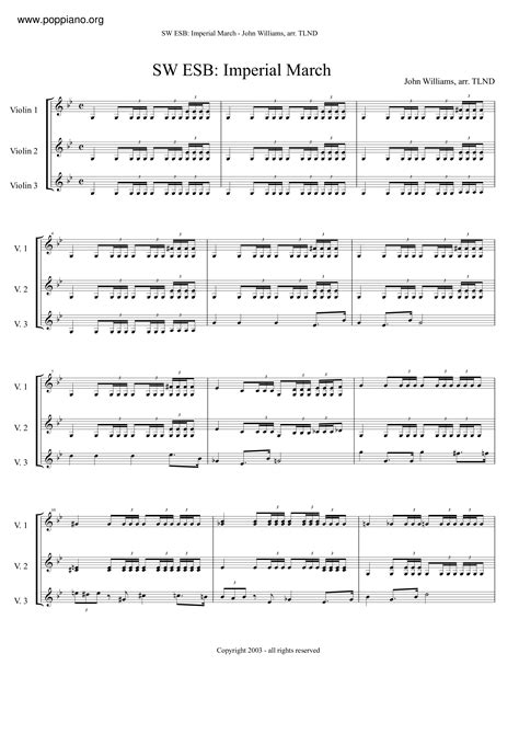 John Williams Star Wars The Imperial March Violin Score Pdf Free