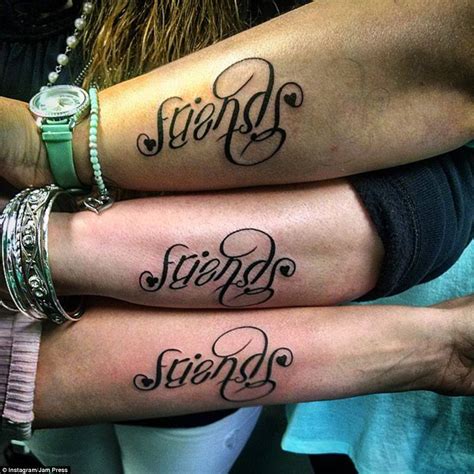 Bffs Show Off Their Incredible Matching Tattoos Daily Mail Online