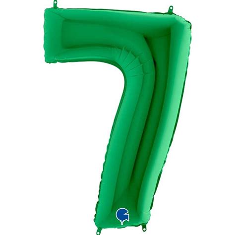 Globos De Foil De 40 102cm Número 7 Verde Globodecoes