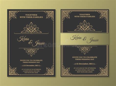 Invitation Card Vector Design Vintage Style With Soft Pink Color Stock