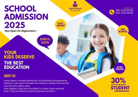 School Admission Flyer Template In 2021 School Admissions School