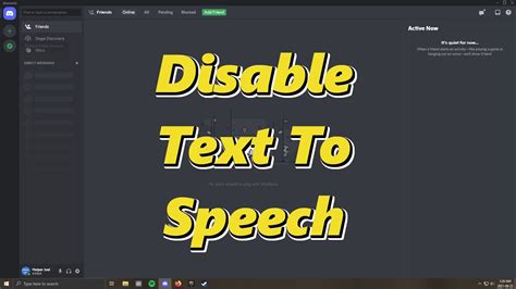 How To Disable Text To Speech In Discord Youtube
