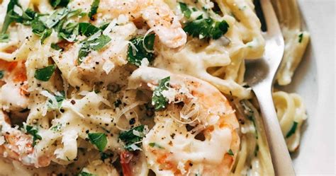 Garlic Butter White Wine Shrimp Linguine Punchfork