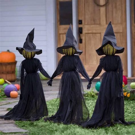 Buy Halloween Visiting Luminous Witches Holding Hands,Outdoor Halloween