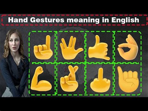 Hand Signs Meanings In English Hand Gestures Emojis English Grammar