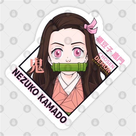 Nezuko Kamado Demon Slayer Kimetsu No Yaiba Sticker Teepublic