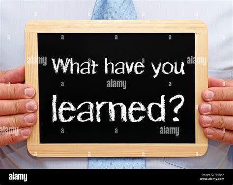 What Have You Learned Stock Photo Royalty Free Image 93444942 Alamy