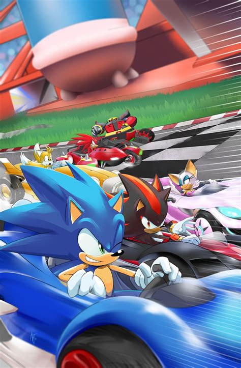 Adambrycethomas Team Sonic Racing One Shot Cover Sonic Racing Teams