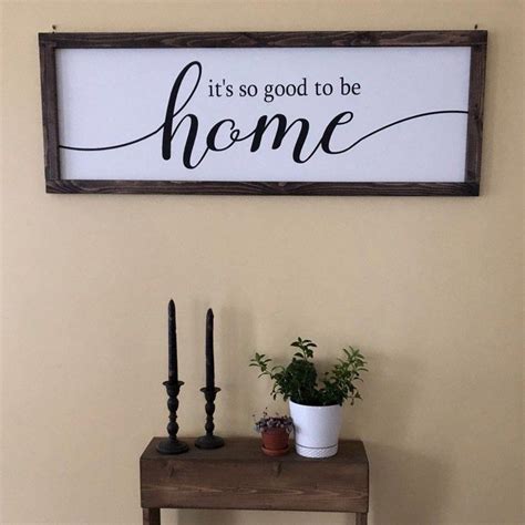 Its So Good To Be Home Rustic Wood Sign For Living Room Etsy