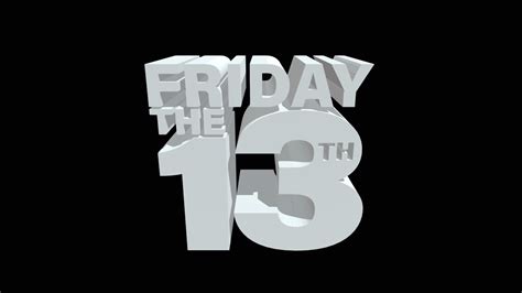 Friday The 13th Logo 3d Model By Generatethings 3b411cc Sketchfab