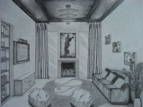 This time i'm drawing shadow the. sketch, living-room | Living-room project, pencil drawing ...