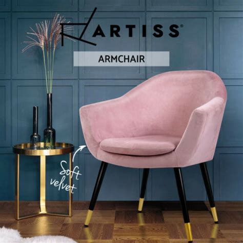 The type of velvet chair that you choose is largely dependent on the room that it will be in. Artiss Armchair Lounge Chair Accent Armchairs Retro Single ...