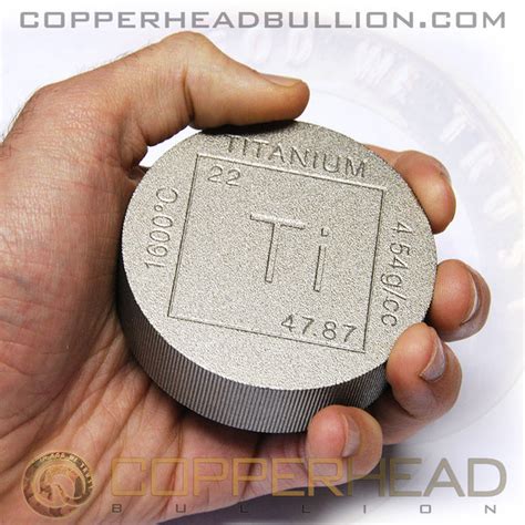 1 Pound Titanium Round Element Copperhead Bullion