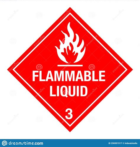 Hazardous Hazmat Material Label Iata Transportation Flammable Liquid