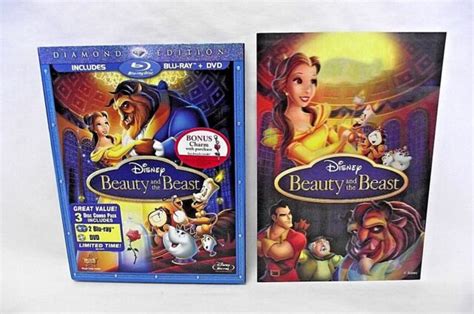 Beauty And The Beast Blu Raydvd Diamond Edition Disney 3d Lenticular
